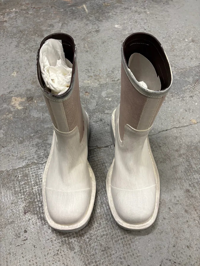 Margiela Painted White Boots KjbbemB 1