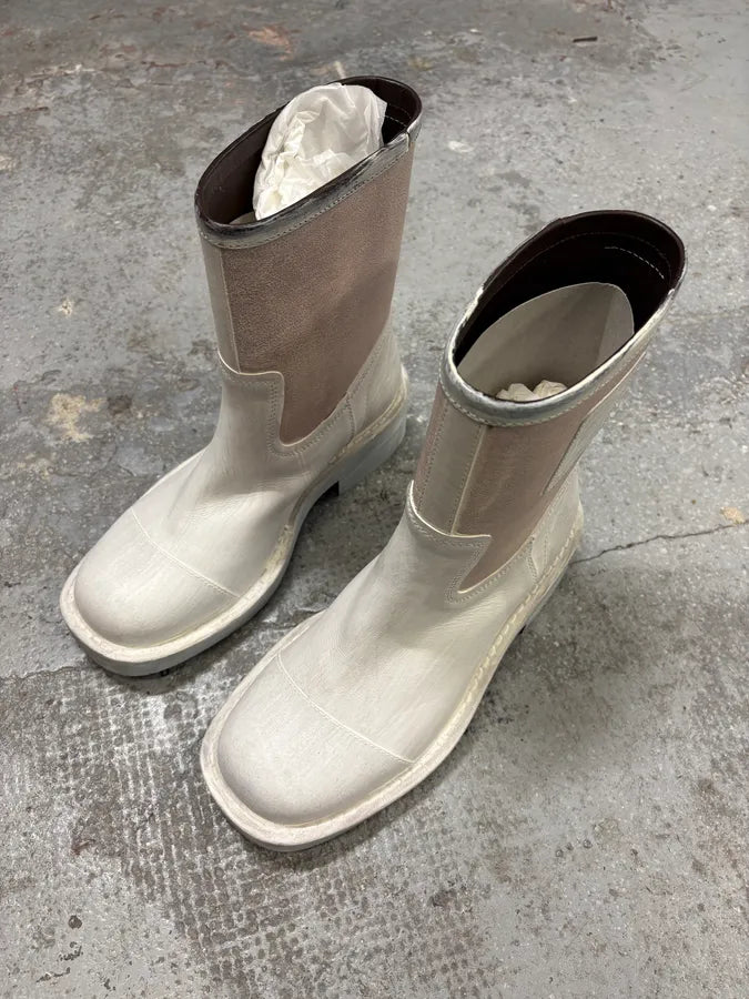 Margiela Painted White Boots KjbbemB 2