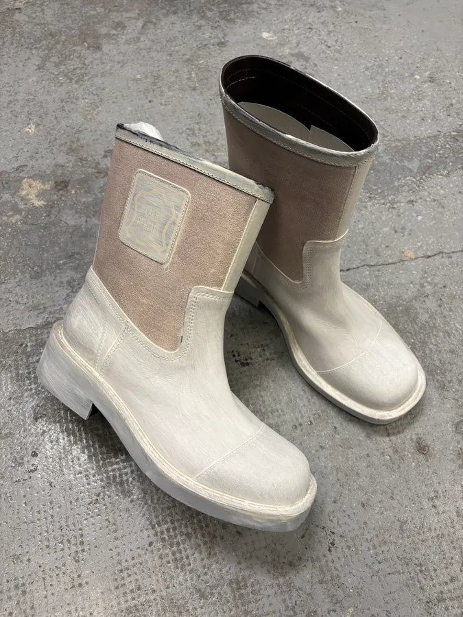 Margiela Painted White Boots KjbbemB 4