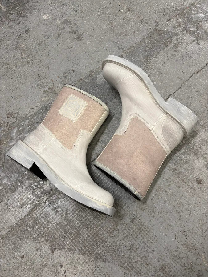 Margiela Painted White Boots KjbbemB 5