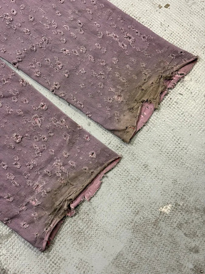 SS2023 Maison Margiela Purple Faded Holes Denim Jeans mNEcelr 8