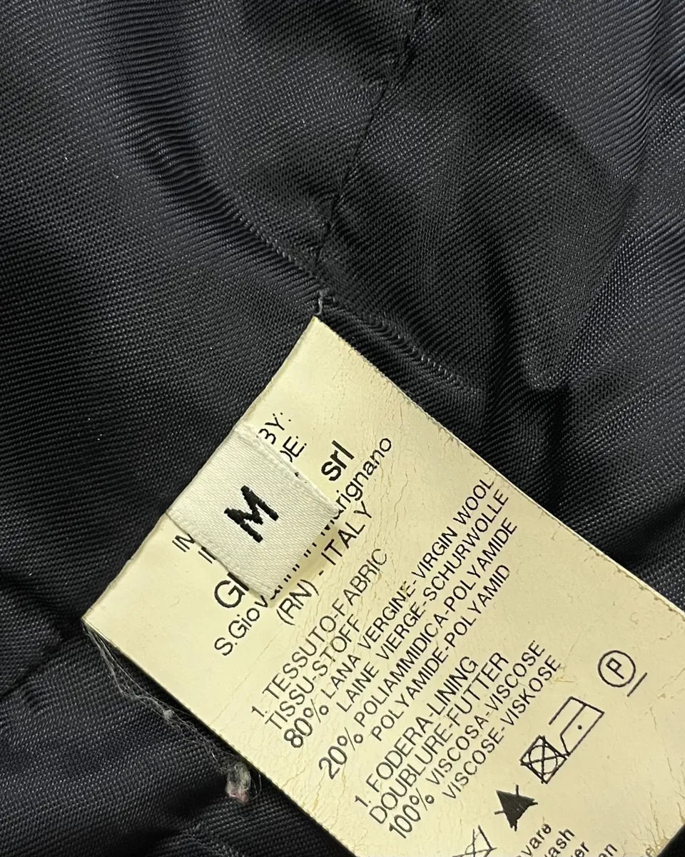 Marithé + François Girbaud Black Buttoned Officer Jacket FkXErXK 8