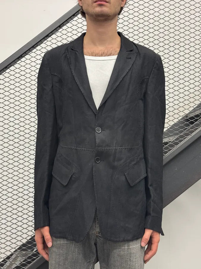 2000s Marithé + François Girbaud Black Obscure Blazer Jacket zlRNdpO 1