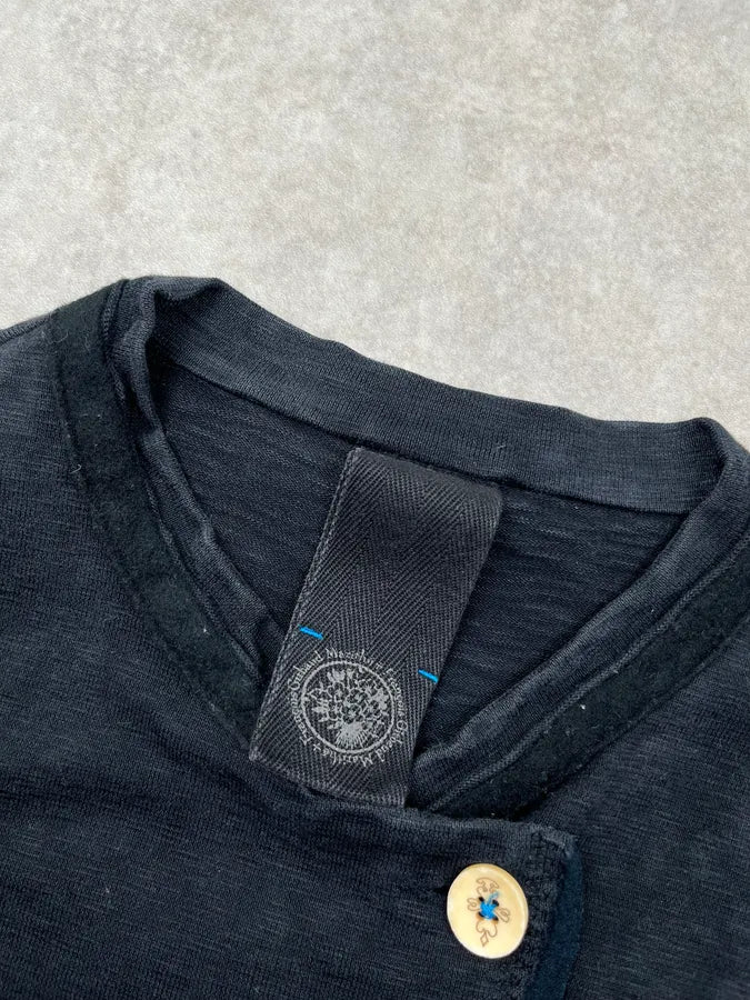 2000s Marithé + François Girbaud Dark Blue Gold Button Cardigan oSoJLQR 9
