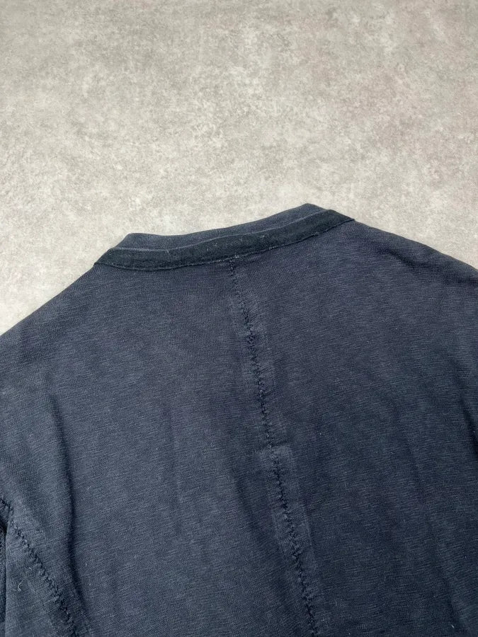 2000s Marithé + François Girbaud Dark Blue Gold Button Cardigan oSoJLQR 6