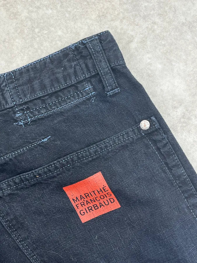 2010s Marithé + François Girbaud Black Denim Contrast Stitch Jeans FHQhyej 10