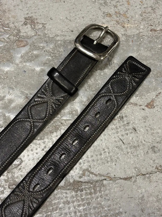 Marithé + François Girbaud Black Embellished Leather Belt FeWFPCy 4