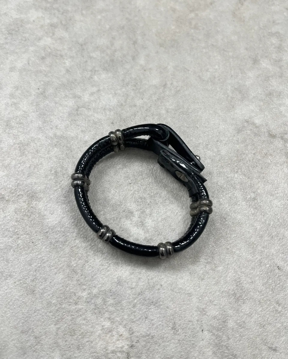 Marithé + François Girbaud Black Leather Bracelet  ZAYimIe 3