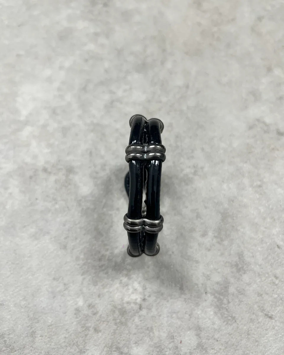 Marithé + François Girbaud Black Leather Bracelet  ZAYimIe 4