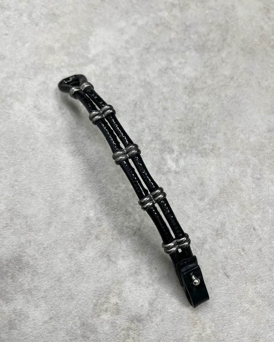 Marithé + François Girbaud Black Leather Bracelet  ZAYimIe 6