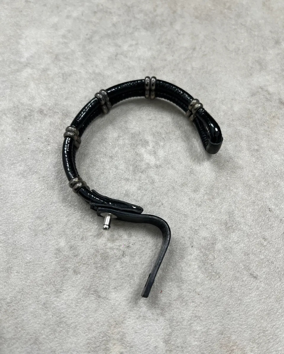 Marithé + François Girbaud Black Leather Bracelet  ZAYimIe 7