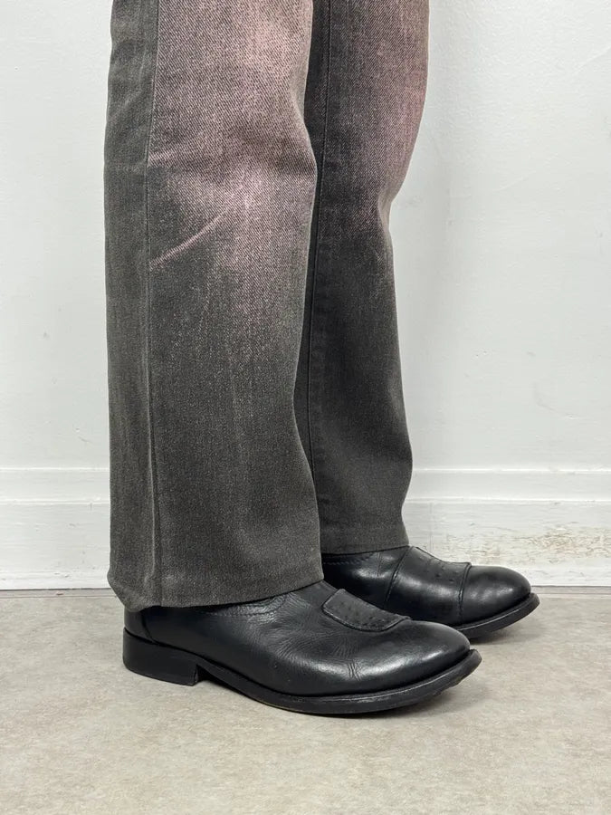 Marithé + François Girbaud Black Leather Padded Biker Boots BRnXrOG 2