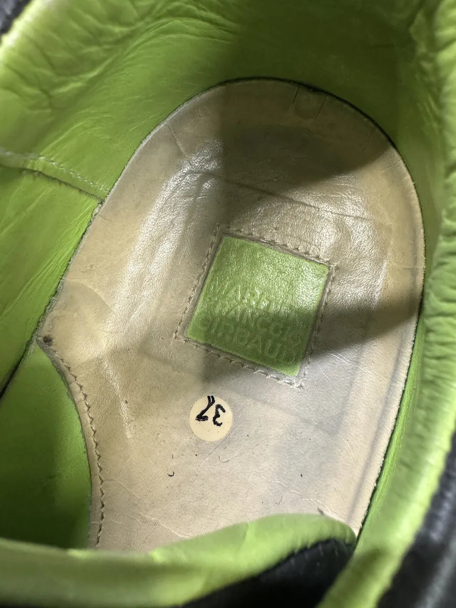 Marithé + François Girbaud Black Moto Leather Sneakers qkfxrXf 4