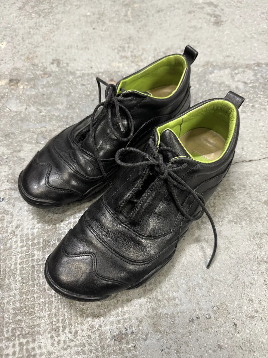 Marithé + François Girbaud Black Moto Leather Sneakers qkfxrXf 6