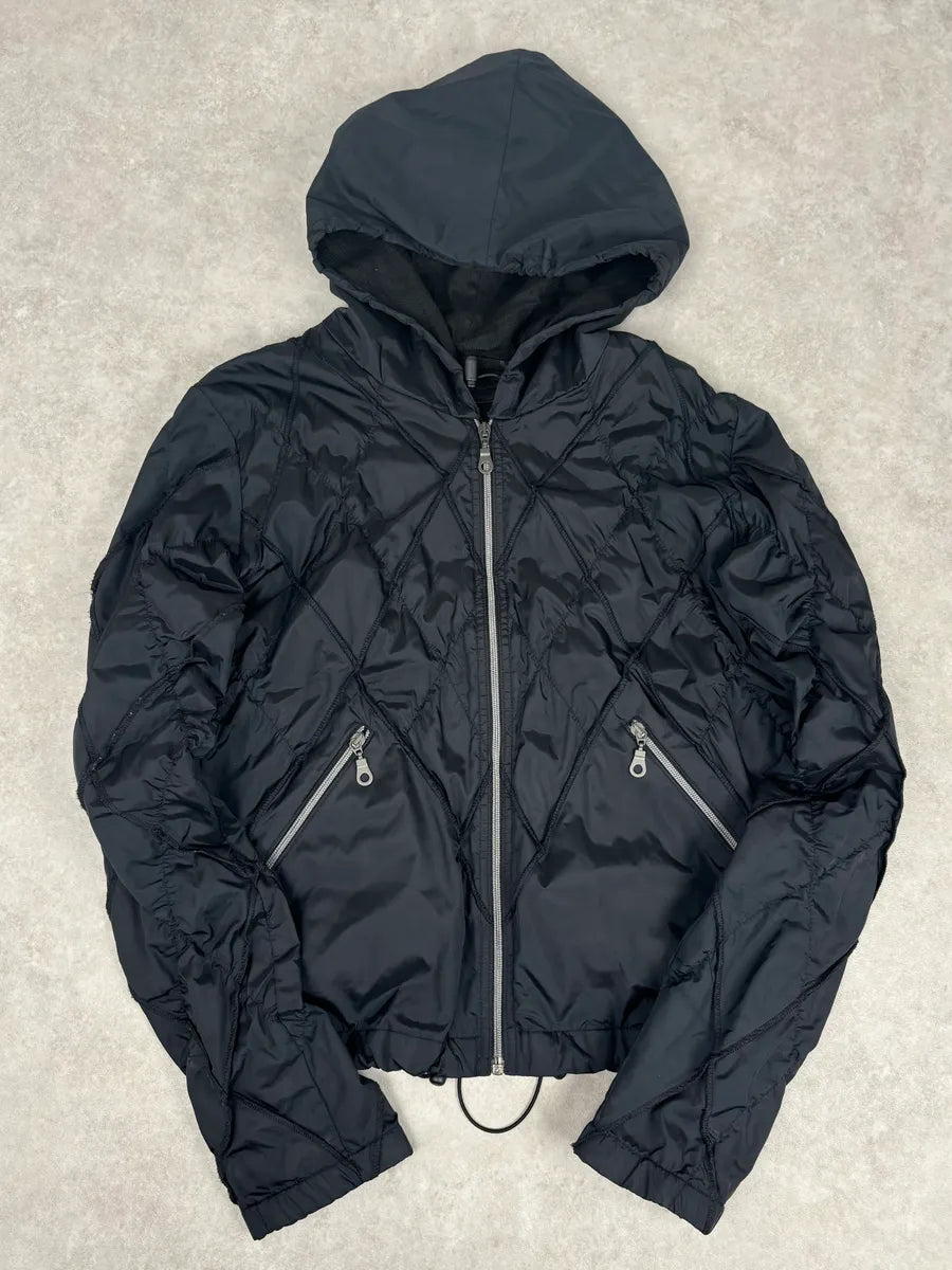 AW2000 Marithé + François Girbaud Black Structure Hooded Jacket ddyHHyM 0