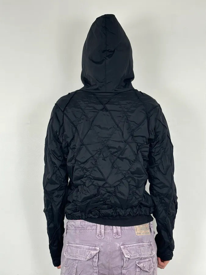 AW2000 Marithé + François Girbaud Black Structure Hooded Jacket ddyHHyM 3