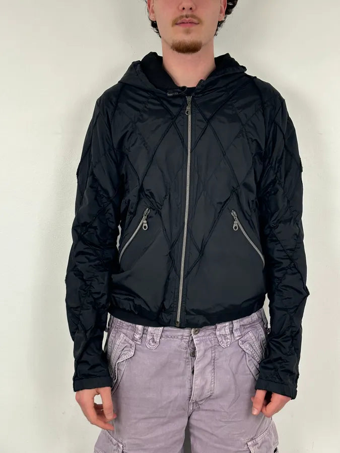 AW2000 Marithé + François Girbaud Black Structure Hooded Jacket ddyHHyM 2