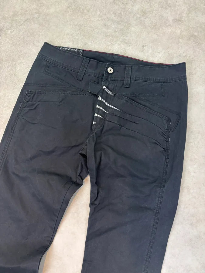 2000s Marithé + François Girbaud Black Panel Pants JfKRUtn 4