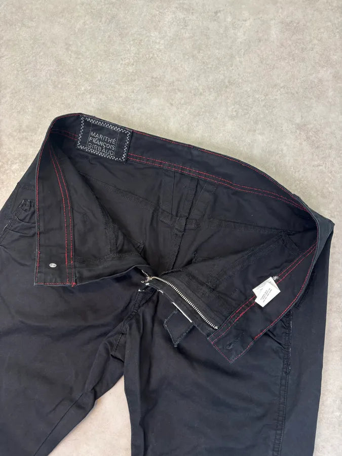 2000s Marithé + François Girbaud Black Panel Pants JfKRUtn 7