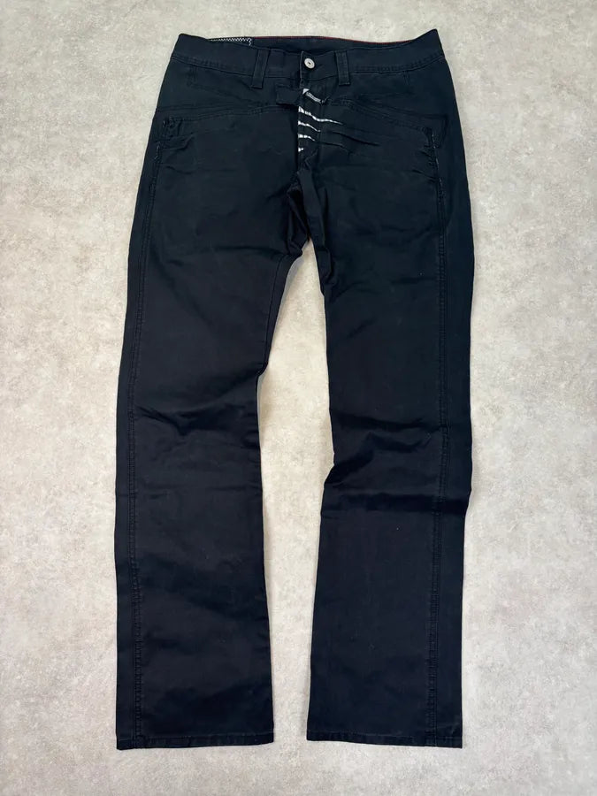 2000s Marithé + François Girbaud Black Panel Pants JfKRUtn 0