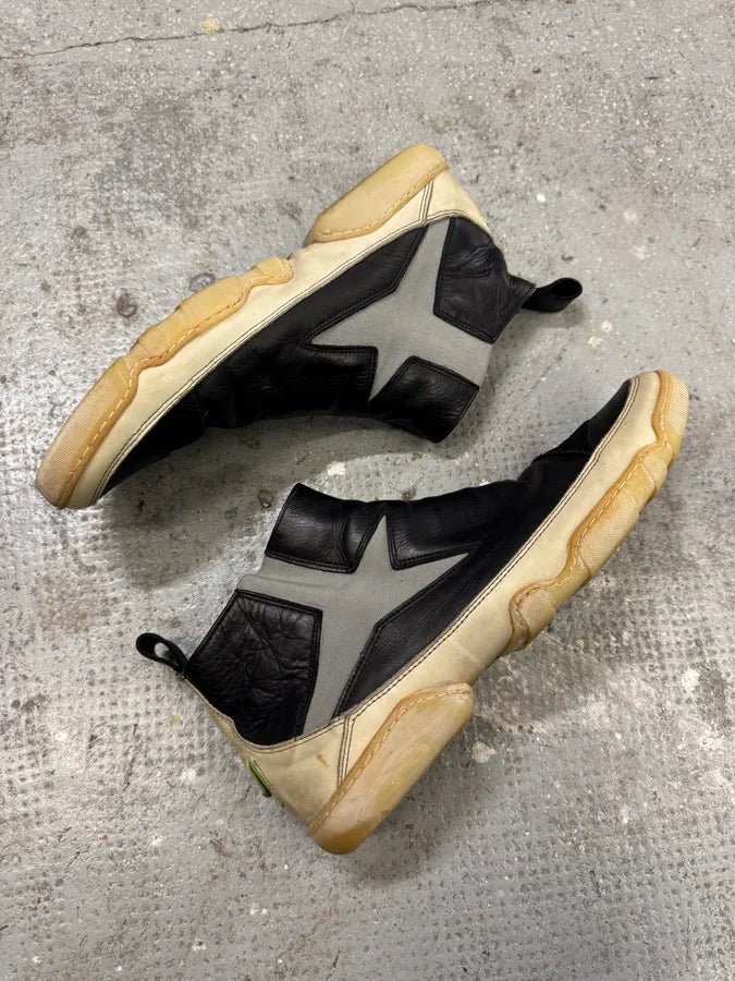 Marithé + François Girbaud Black Star Eroded Effect Leather Shoes DzSeSkB 4