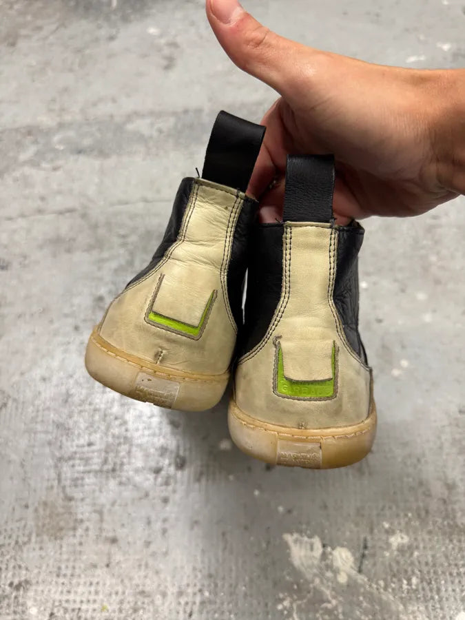 Marithé + François Girbaud Black Star Eroded Effect Leather Shoes DzSeSkB 7