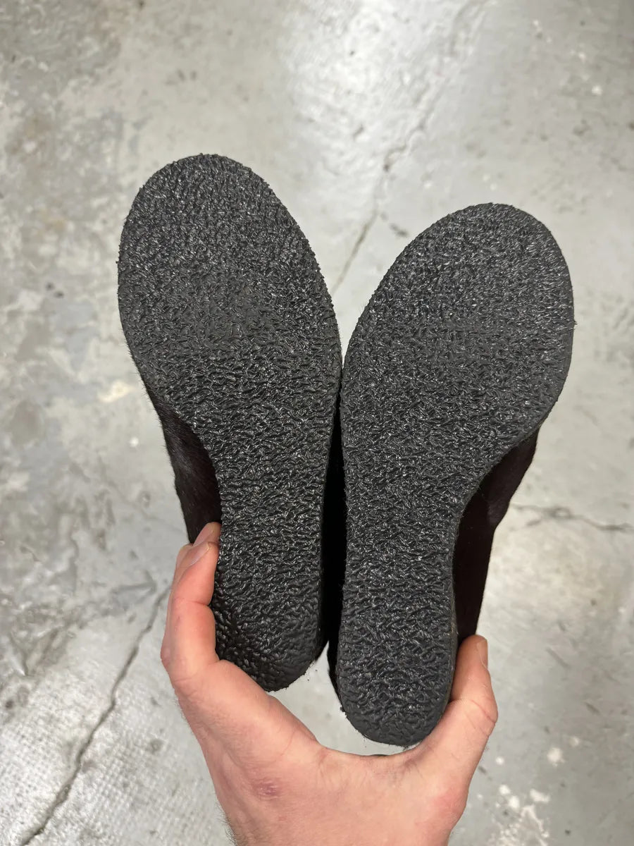 Marithé + François Girbaud Brown Contemporary Leather Pony Hair Leather Artisanal Heels Boots MGwQsRL 6