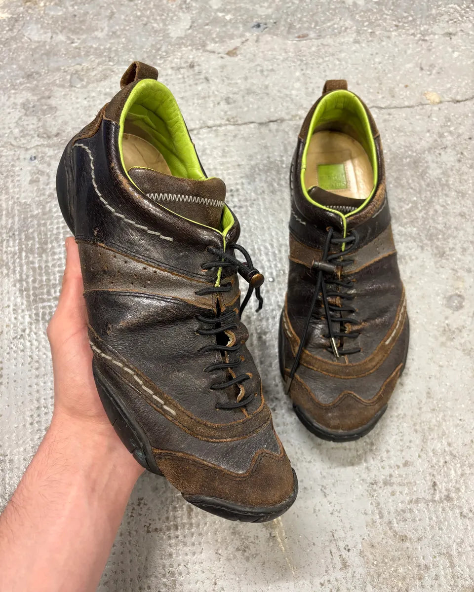 Marithé + François Girbaud Brown Samurai Eroded Leather Shoes (41.5eu/us8) PUhiTAB 0