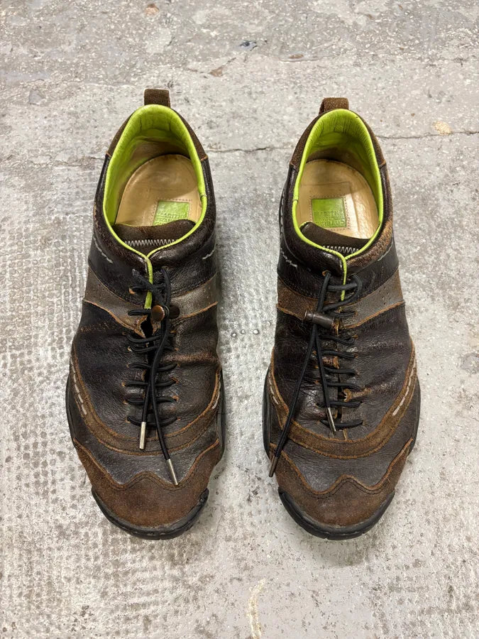 Marithé + François Girbaud Brown Samurai Eroded Leather Shoes (41.5eu/us8) PUhiTAB 1
