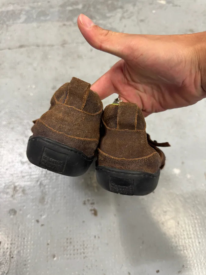 Marithé + François Girbaud Brown Samurai Eroded Leather Shoes VIrDTkb 6