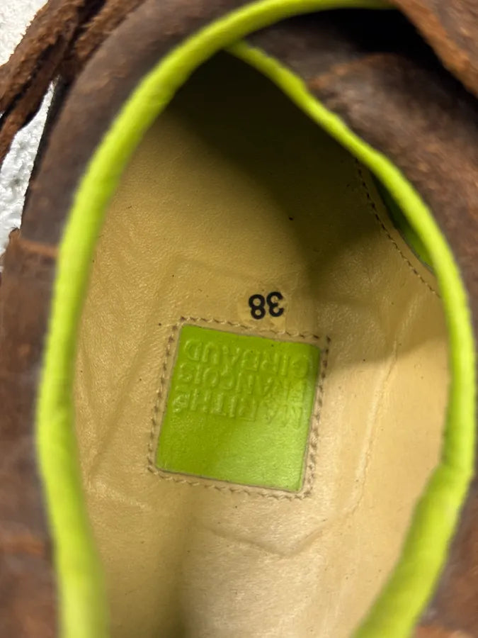 Marithé + François Girbaud Brown Samurai Eroded Leather Shoes VIrDTkb 7