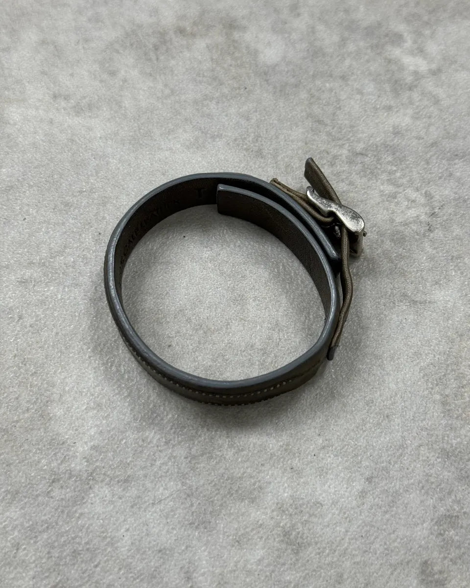 Marithé + François Girbaud  Brown Studded Leather Bracelet  spiASKo 4
