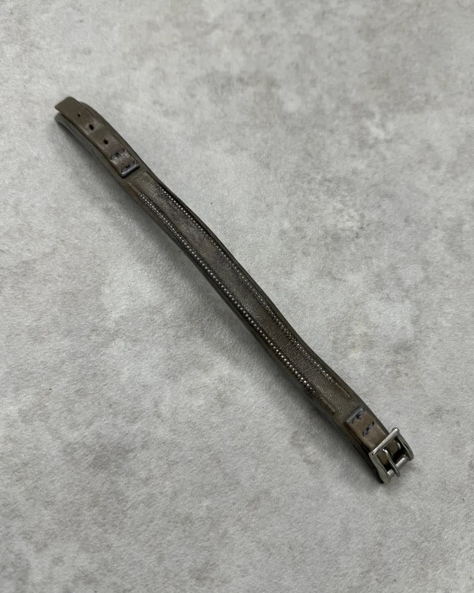 Marithé + François Girbaud  Brown Studded Leather Bracelet  spiASKo 5