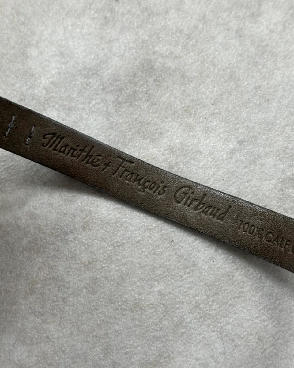 Marithé + François Girbaud  Brown Studded Leather Bracelet  spiASKo 6