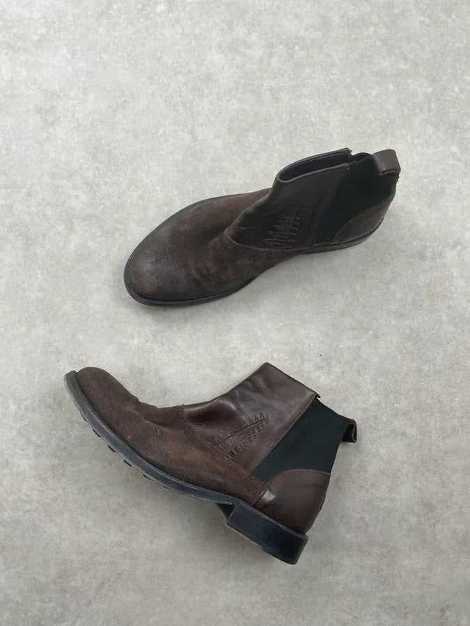 Marithé + François Girbaud Brown Suede Chelsea Boots BveEKws 3