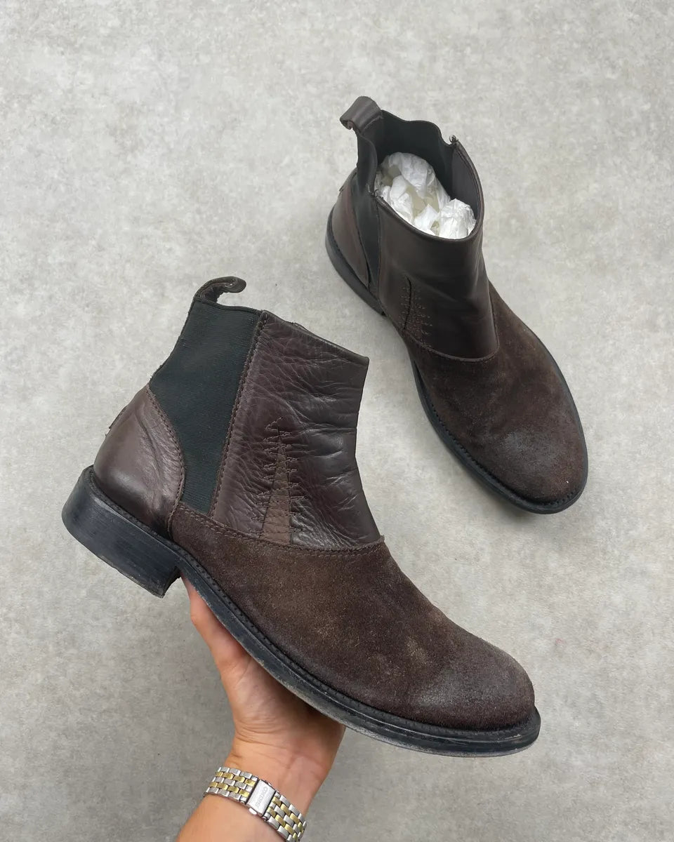 Marithé + François Girbaud Brown Suede Chelsea Boots BveEKws 0