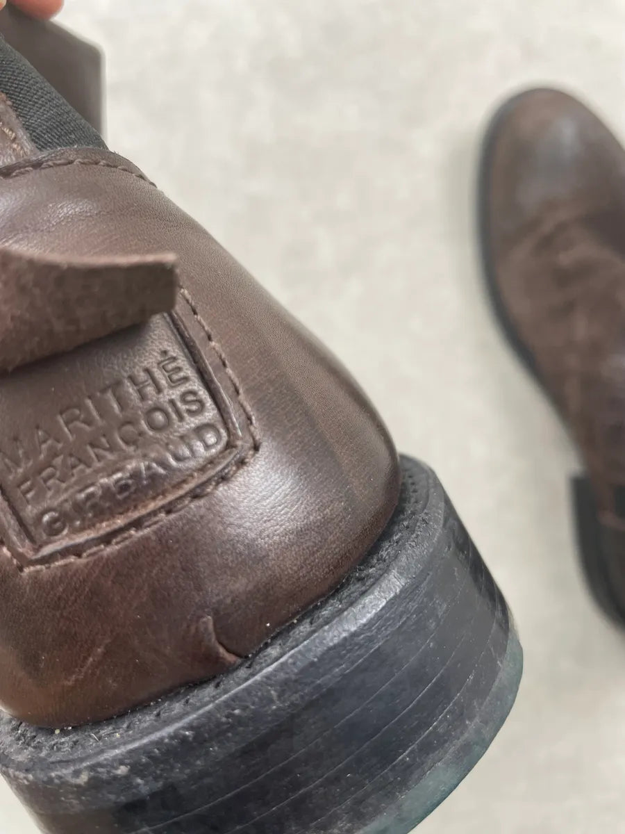 Marithé + François Girbaud Brown Suede Chelsea Boots BveEKws 4