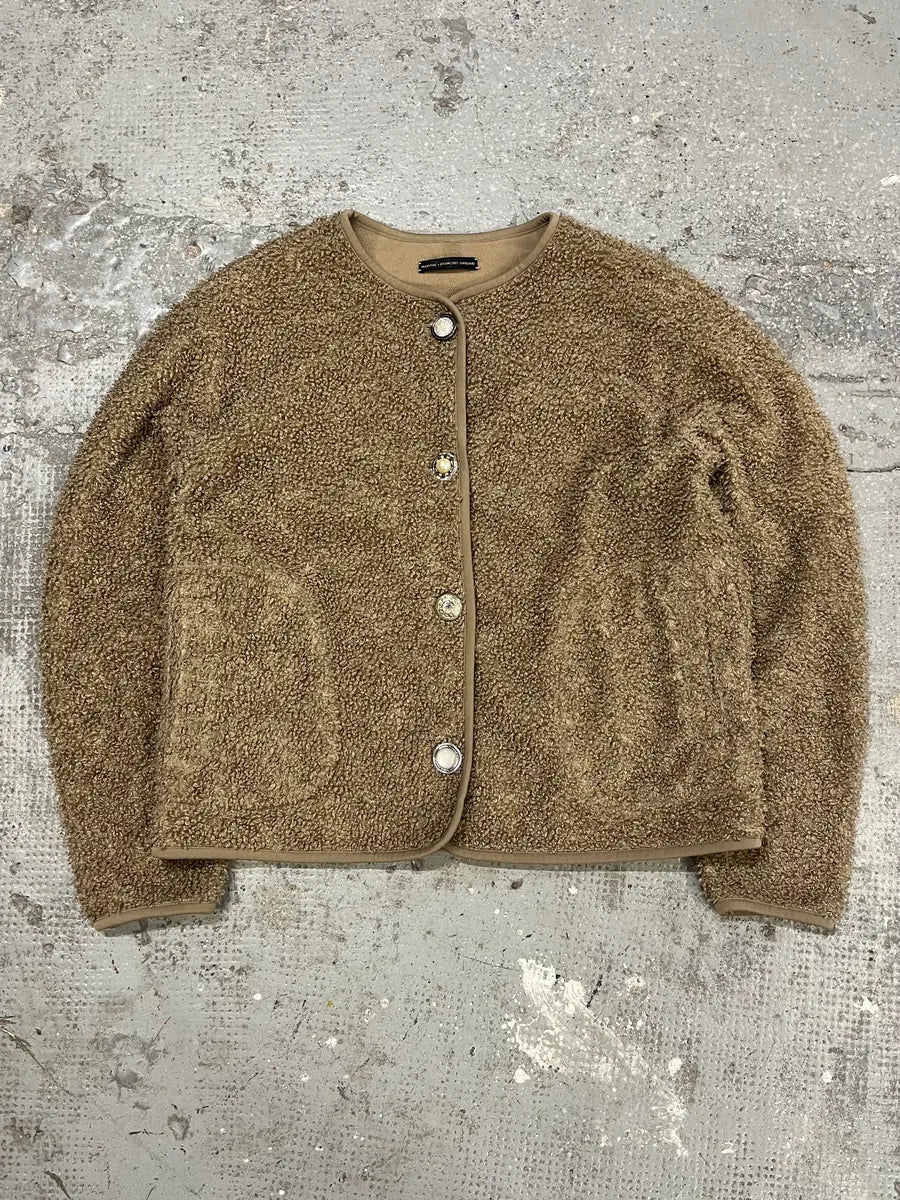 Marithé + François Girbaud Camel Fleece Cardigan (S/M) prmwXuH 0