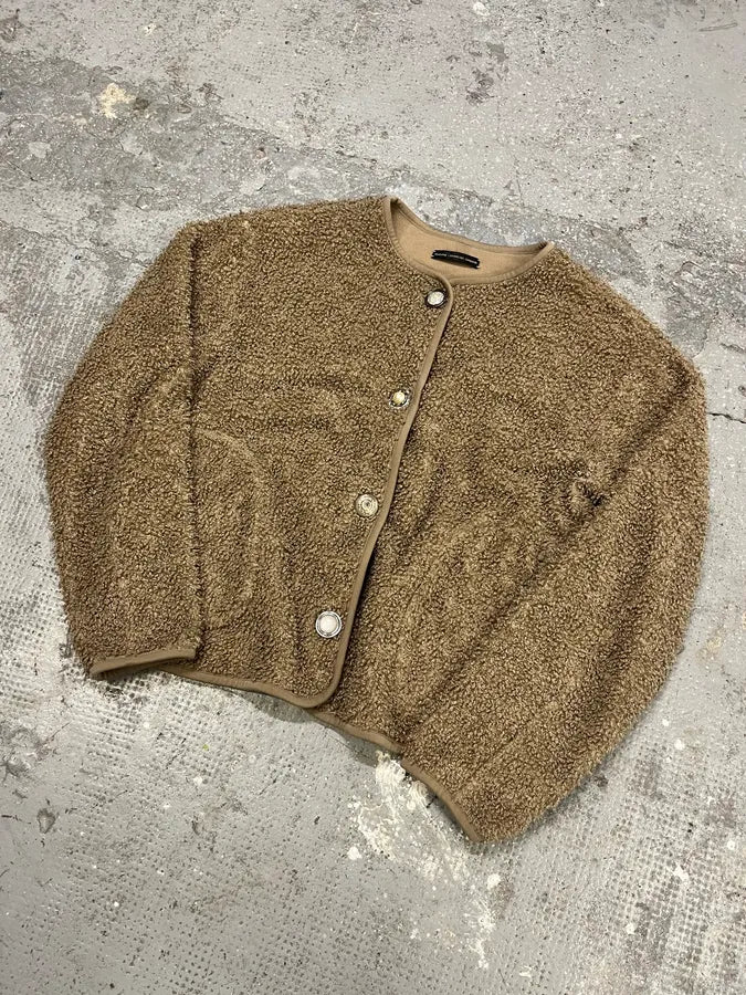 Marithé + François Girbaud Camel Fleece Cardigan (S/M) prmwXuH 2