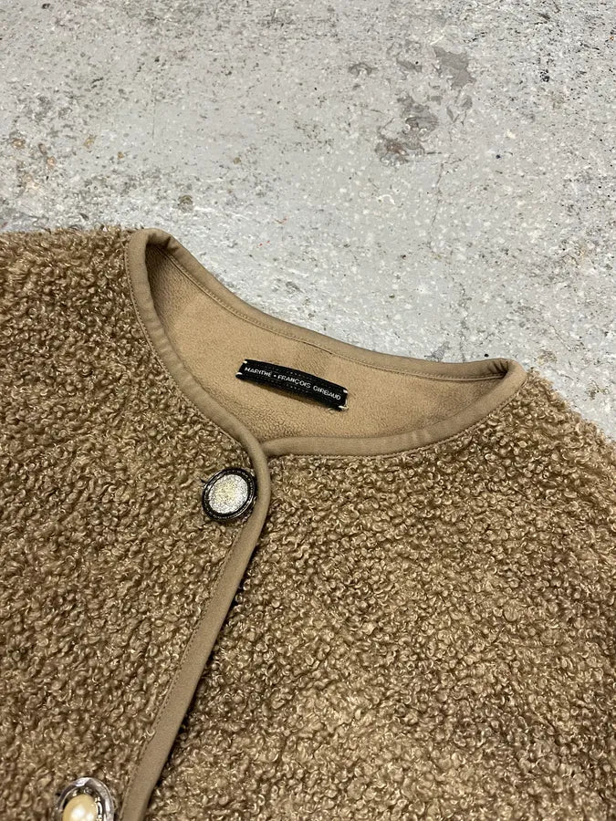 Marithé + François Girbaud Camel Fleece Cardigan (S/M) prmwXuH 3