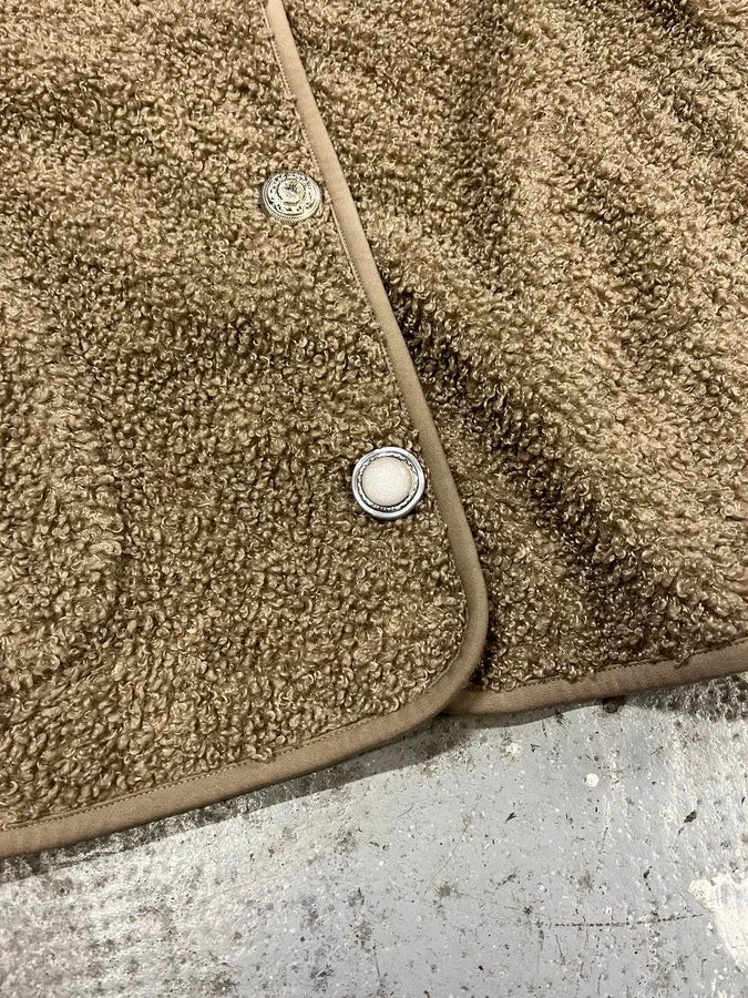 Marithé + François Girbaud Camel Fleece Cardigan (S/M) prmwXuH 5