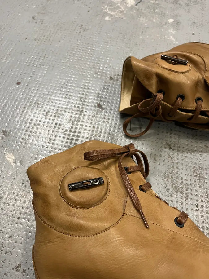 Marithé + François Girbaud Camel Leather Heels wScuavh 3