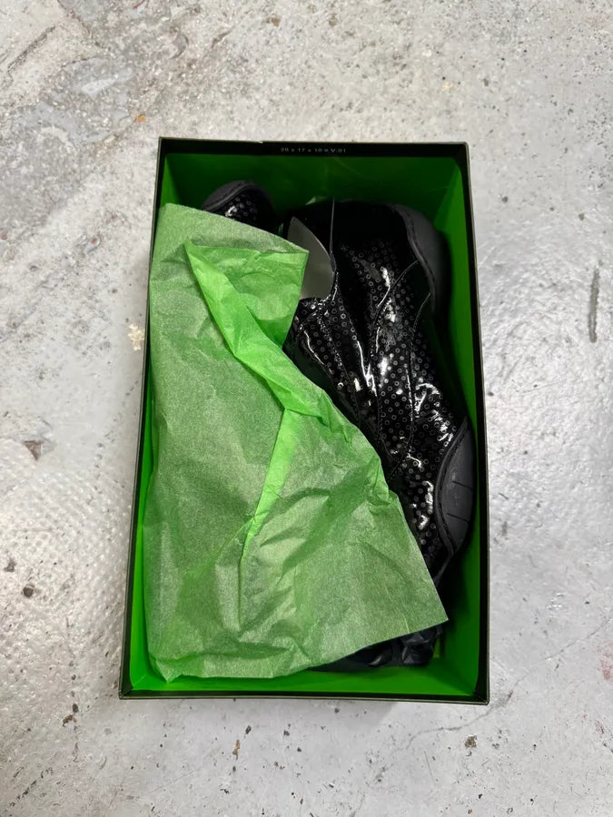 Marithé + François Girbaud Circle Black Leather Low Top Sneakers ZJEkGKq 1