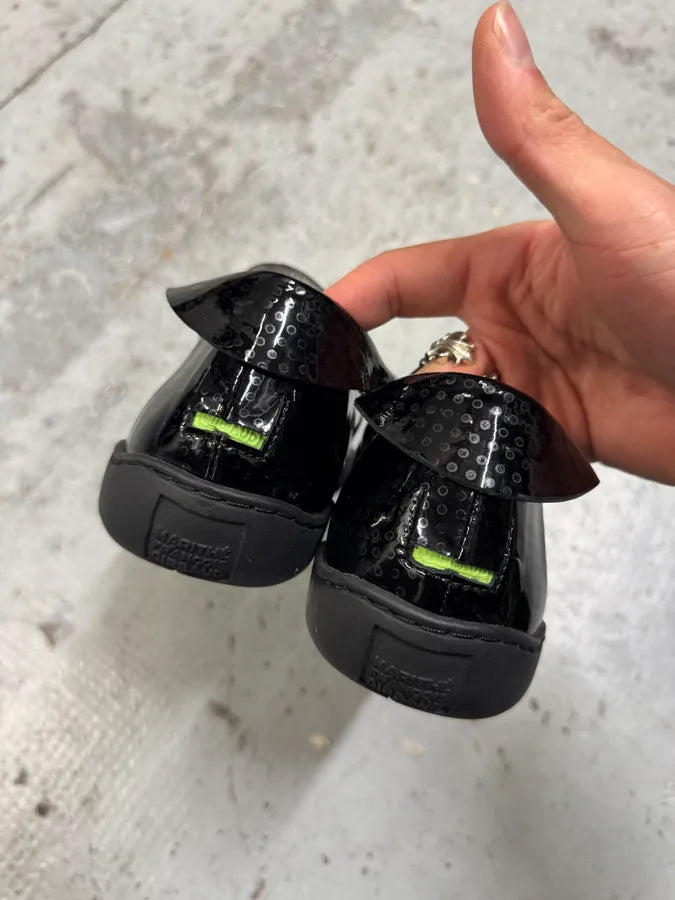 Marithé + François Girbaud Circle Black Leather Low Top Sneakers ZJEkGKq 5