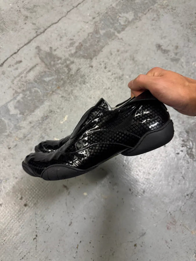 Marithé + François Girbaud Circle Black Leather Low Top Sneakers ZJEkGKq 7