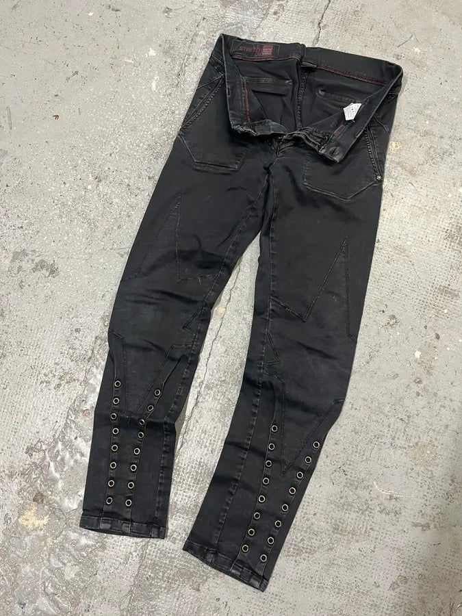 Marithé + François Girbaud Dark Eyeled Denim Jeans (S) AtLvuCB 5