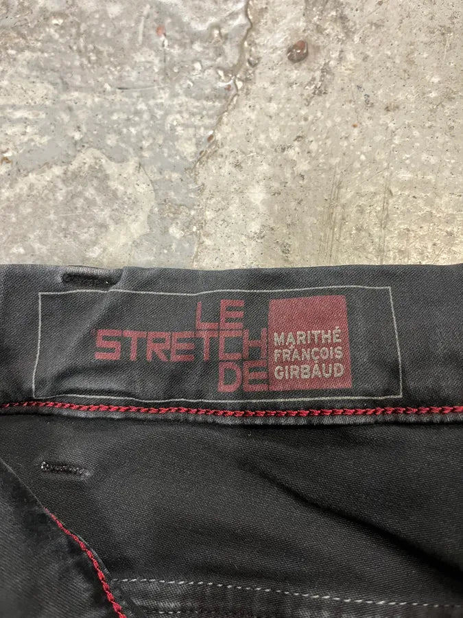 Marithé + François Girbaud Dark Eyeled Denim Jeans (S) AtLvuCB 9