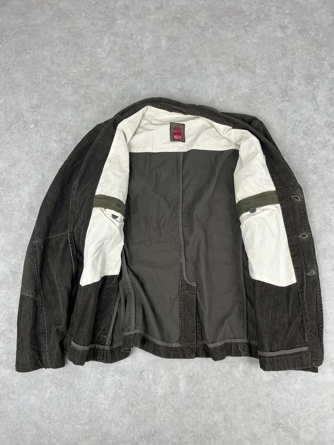 FW2000 Marithé + François Girbaud Dark Green Corduroy Blazer Jacket AVwKZmY 7