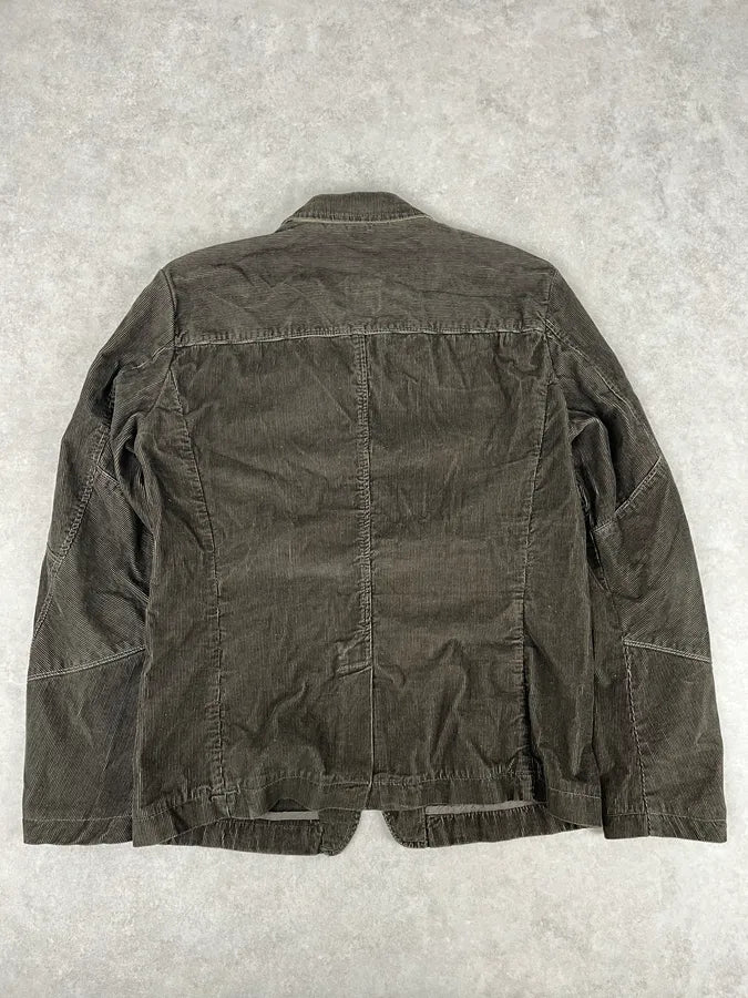 FW2000 Marithé + François Girbaud Dark Green Corduroy Blazer Jacket AVwKZmY 5