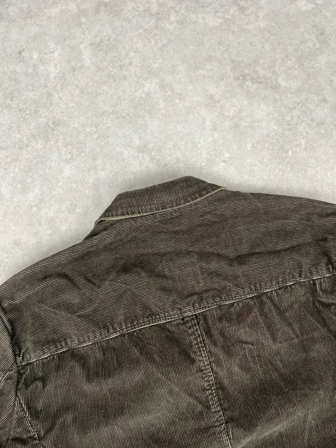 FW2000 Marithé + François Girbaud Dark Green Corduroy Blazer Jacket AVwKZmY 6